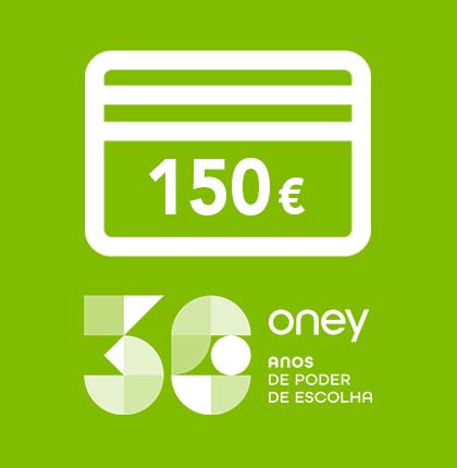 Habilite-se a ganhar um capaz de 150€, de 50 em 50 compras realizadas na lojas Auchan, com o Cartão Oney Auchan+